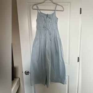 Baby Blue Linen Maxi Dress